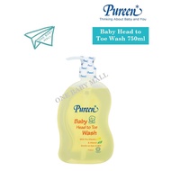One Baby Mall Pureen Baby Head To Toe Wash with Pro-Vitamin B5 & Vitamin E 750ml/ 250ml/ Refill 600m