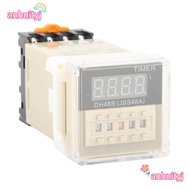 AHTY Time Relay, 0.01S-99H99M with Socket Base Digital Time Relay, Precision Timing 220V DH48S‑2Z Do