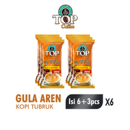 [Paket isi 6] TOP Coffee Kopi Susu Gula Aren Tubruk 3-IN-1 (6+3)x27gr