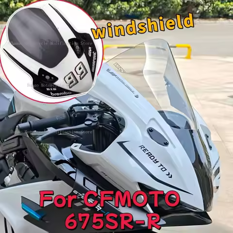 For CFMOTO 675SR-R modified one-piece Integrated hood competitive windshield with raised front winds