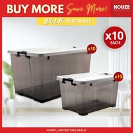 [10PCS] [Bulk Purchase] HOUZE 'EDGY' Storage Box With/Without Wheels 2 Sizes 16L|52L - Organizer | P