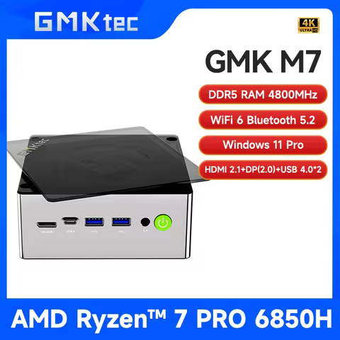 GMKtec Mini Pc M7 AMD Ryzen7 PRO 6850H NUCBOX AMD Radeon™ 680M Window 11 Pro WIFI 6 USBC 4.0