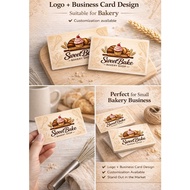 BAKERY BUSINESS CARD DESIGN | CAKE SHOP NAME CARD | CUSTOM BAKERY BRANDING