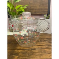 Light Glass Jug Cute Flower Pattern Size 500 Ml.