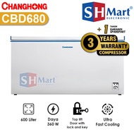 CHEST FREEZER CHANGHONG 600 LITER CBD680 FREEZER BOX GARANSI RESMI