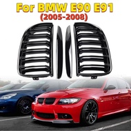 Front Kidney Grille Car Front Bumper Grille Grill Double Slat Sport Kidney Grille Grill For BMW E90 