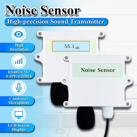 Noise Sensor RS485 0-5V 0-10V 4-20MA 4G Output High Accuracy Decibel Meter On-Board Noise Transmitte