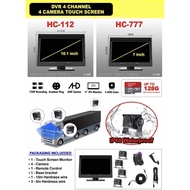 DVR 4 channel & cameras 10.1” 7” touch screen parking reverse Front camera car recorder record camco