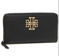 Tory Burch 皮革拉鍊長夾（BRITTEN系列黑色）