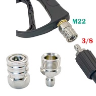 Quick Connect 3/8" To M22 Hose Converter High Pressure Wash Quick Connect Adaptor Car Wash Accessori