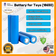 FLAT 18650 3.7V 1200mAh Bateri Boleh Cas Semula Rechargeable LI-ION Battery 18650 Blue ( Flat  )