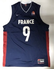 絕版 Nike France Basketball Team 9號 Tony  Parker 拍加球衣籃球背心