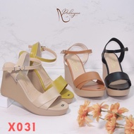 9p high heel wedge shoes with 1 folding strap - X031