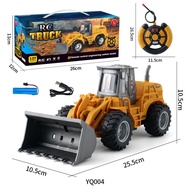 Remote Control Excavator Car 4 Channel Kid Toys Bulldozer Engineering Vehicle Birthday Gift Mainan K