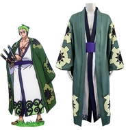 One Piece Zoro Wano Country Yukata Kimono Costume - LT8B