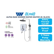 Alpha Rain Shower Water Heater with DC Pump