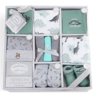[ReadyStock] Plus2 10pcs Dino Boxed Gift Set Newborn Baby Boy/Girl Clothes Clothing 0-6 Month Bulan 