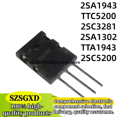 5-10PCS new 2SA1943 2SC5200 TTA1943 TTC5200 2SA1302 2SC3281 A1943 C5200 A1302 C3281 TO-3PL paired Au