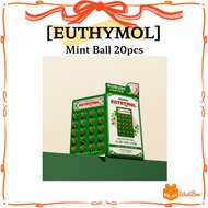 EUTHYMOL Mint Ball 20pcs Powerful Pink Capsule Breath Freshener with Eucalyptus, Thymol & Peppermint