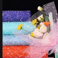 BLIVO Snow Dot Bouquet Wrapping Paper 50 Cm. * 4 Yards/3.6 Meters Flower Pattern Beautiful Exquisite