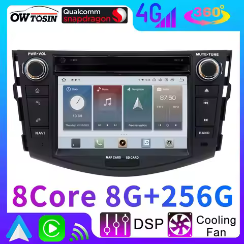 A76 UIS7870 Android 13 8Core 12G+256G Car Radio Player For Toyota RAV4 RAV XA30 2005-2016 GPS Audio 