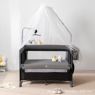 摺疊升降嬰兒床新生兒可移動拼接大床可攜式多功能搖籃床