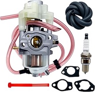 Mikatesi EU3000is Carburetor with Spark Plug Fuel Line Gasket kit Fits For Honda EU3000i Generator C