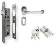 Set Kunci Pintu Aluminium SET Silinder Knob Kunci
