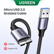 UGREEN สายเคเบิ้ล USB-A 3.0 to Micro USB 3.0 ไนล่อนถัก ฮาร์ดไดรฟ์ภายนอก Samsung Galaxy S5 Note 3 Tos