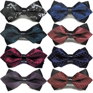 SG SUPPLIERS men's bow tie  pointed horns, Korean leather arrow bow, polyester silk bow tie bow tie