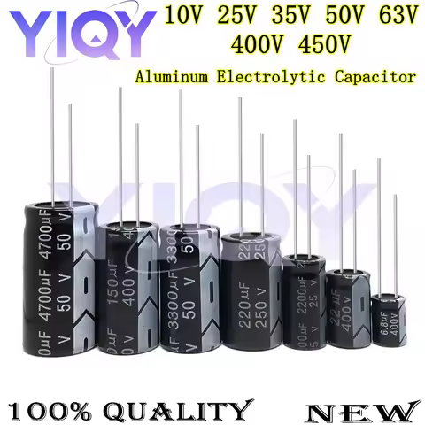 Aluminum Electrolytic Capacitor 10V 16V 25V 35V 50V 63V 400V 450V 1/4.7/10/22/33/47/100/220/330/470/