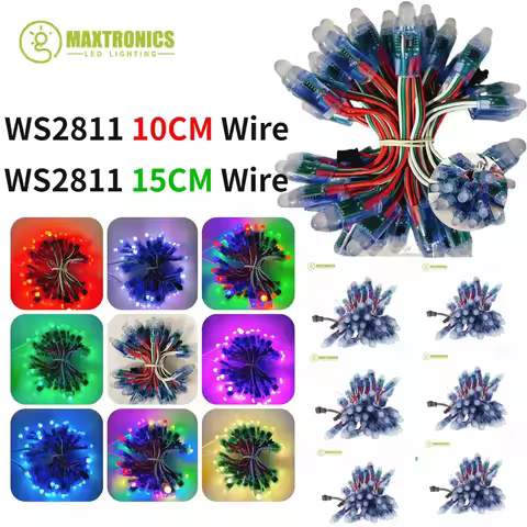 DC5V 10/15CM 1000/1500pcs 12mm WS2811 Full Color LED Pixel Module Light RGB Color 2811 IC LED Digita