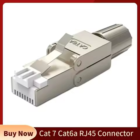 Cat 7 6a RJ45 Connector 8P8C STP Shielded Field Termination Plug for Cat7 Cat6a 23 24 26AWG Networki