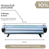 waterfall kolam koi eksternal 100 cm model tabung 3 inch