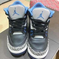 (保證正品)Jordan 3代 黑藍