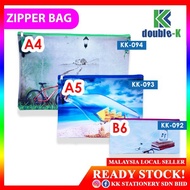 Double-K PVC Zipper Bag A4/A5/B6 for Stationery Cosmetic Travelling - RM15.90~RM22.30