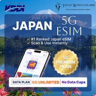 【Japan Wireless eSIM】5G Unlimited Japan eSIM | No Data Caps | Local Connectivity