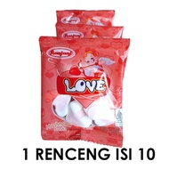 1 RENCENG PERMEN RANJANI MARSHMALLOW CANDY LOVE / MINI CHALK ISI 10