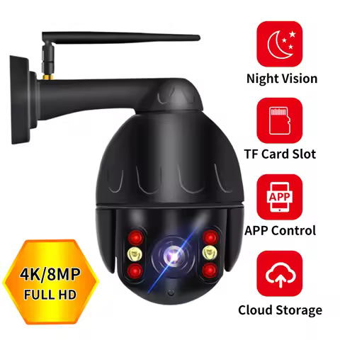 Neye3c 8mp 4kWifi PTZ Camera Outdoor Automatic Tracking Security Camera 5X Digital Variable Focus Ba