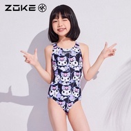 Zoke Baby Girl's Swimsuit Triangle Professional Training Swimsuit Kuromi Swimming Costumes For Kids 