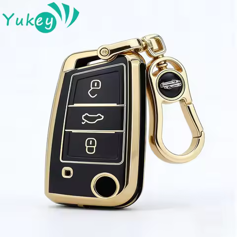 For VW Volkswagen Golf 7 MK7 Tiguan MK2 for Seat Ateca Leon FR 2 Ibiza Skoda Octavia TPU Red Car Key
