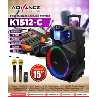 Advance K1512-C Speaker Meeting Bluetooth 15 Inch Free 2 mic wireless