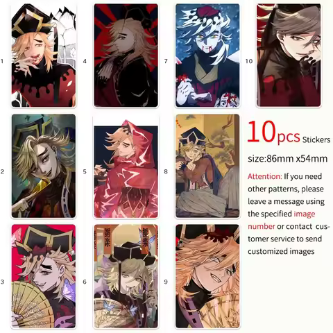 Douma Kimetsu no Yaiba Anime Character Anime Character Game Stickers 10pcs Collection Collage art Tr
