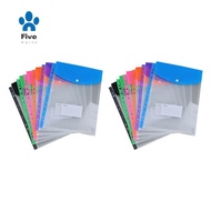 Binder Pocket Organizer Folders, 12 Pack Expandable Folders Plastic Envelopes Binder Folders for 2/3