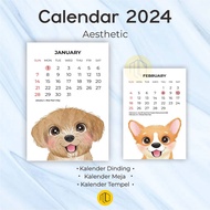 2024 AESTHETIC Dog MOTIF Calendar/Desk Calendar/Wall Calendar/2024 Calendar/2024 Calendar | Aesthetic CALENDAR Desk CALENDAR/2024 CALENDAR/AESTHETIC WALL CALENDAR/AESTHETIC WALL CALENDAR 2024 V.2/AESTHETIC POSTER CALENDAR
