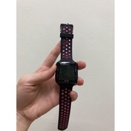二手-JAGA粉紅色黑色撞色防水電子錶
