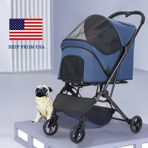 Dog/Cat/Pet Stroller fold pet trolley puppy stroller detachable pet carrier for dogs for Small, Med,