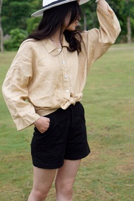 [HCM]Áo linen cổ sơ mi 2 túi lớn - PETER MaxMessi