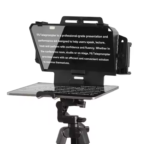 Soonpho F7 F8 Teleprompter for Tablet Laptop Smartphone Camera Bluetooth Portable Telepronter for Li