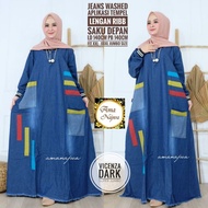 VICENZA SUPER JUMBO DRESS JEANS WANITA LD 140CM BIG SIZE